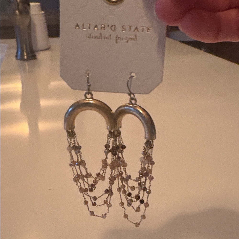 Altar'd State Gold Chain Earrings